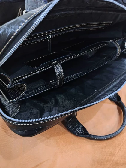 کیف اداری چرم طبیعی مدل ابرویی