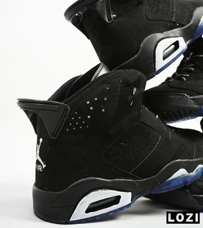 کفش کتانی ساق‌دار مردانه مشکی Nike air jordan 6