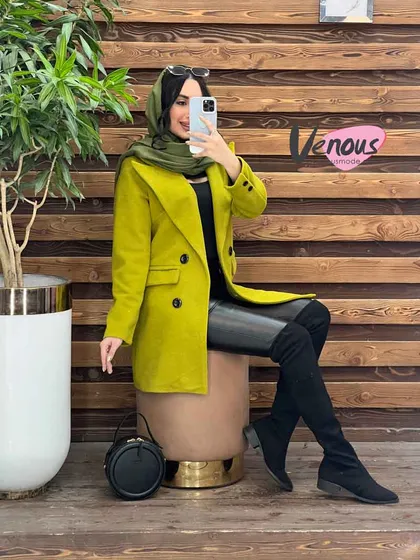 پالتو فوتر چهاردکمه دوجیب