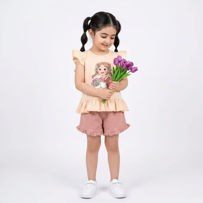 تاپ و شلوارک بچگانه دختر گلفروش