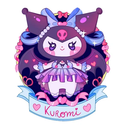 استیکر پارچه و لباس پاد آفرین مدل کارتونی کورومی kuromi کد 457