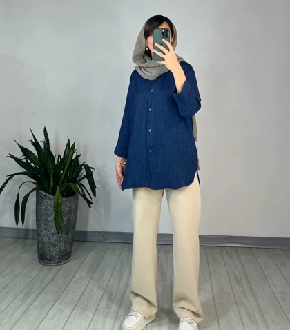 مانتو جلو دکمه هانیس