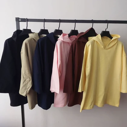 تیشرت باکسی کلاه دار