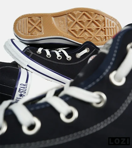 کفش کتانی ساق‌دار مردانه و زنانه سرمه ای All STAR مدل 7089