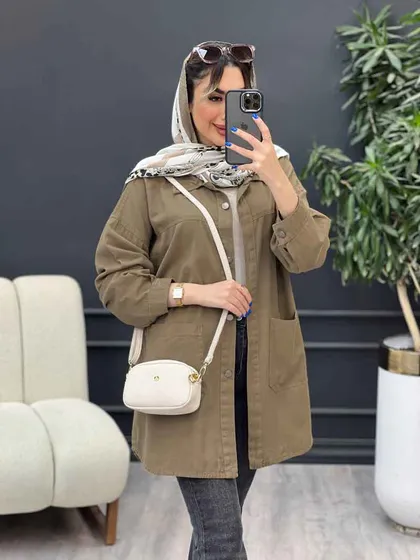 مانتو دو جیب برش‌دار سرو