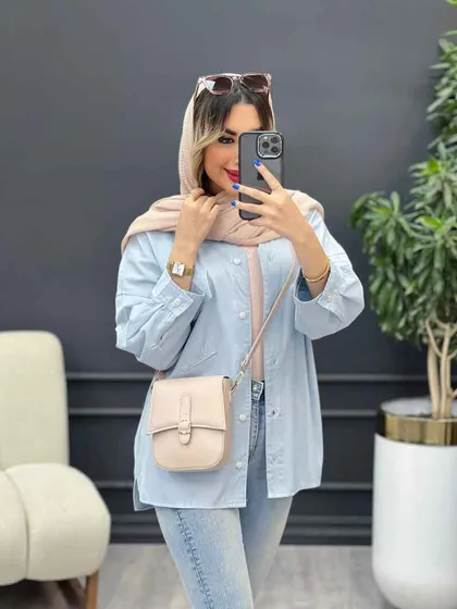مانتو تک جیب پاکتی مهرا