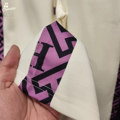 ست سویشرت و شلوار سفید و بنفش وارداتی زنانه کد 22