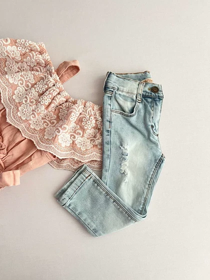 ست دو تیکه دخترانه شومیز شلوار ترک 20053