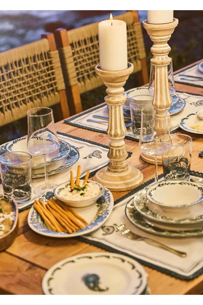 سرویس غذاخوری 6 نفره Bella Maison مدل Paisley پرسلان - آبی