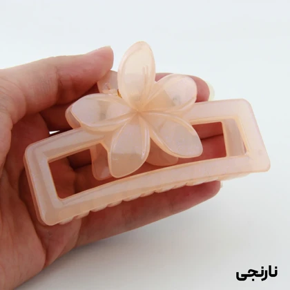 کلیپس دخترانه مدل گل دو رنگ