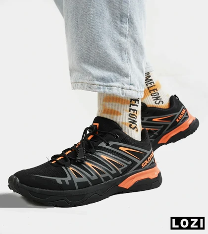 کفش کتانی مشکی طوسی نارنجی سالومون Salomon X ULTRA