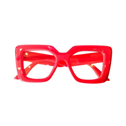 عینک فانتزی زنانه قرمز فریم پهن