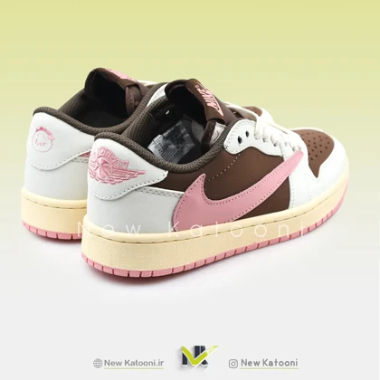 نایک ایر جردن 1 لو تراویس اسکات دارک پونی پینک (DZ4137-206)