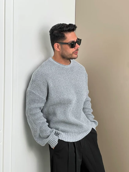 بافت باکسی یقه گرد