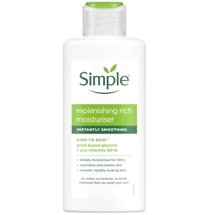 کرم مرطوب کننده و آبرسان سیمپل Simple مدل Replenishing Rich حجم 125ml