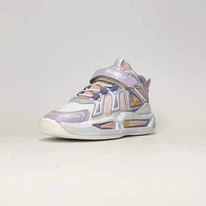 کفش بچگانه نیم ساق یلی سفید صورتی کد M27