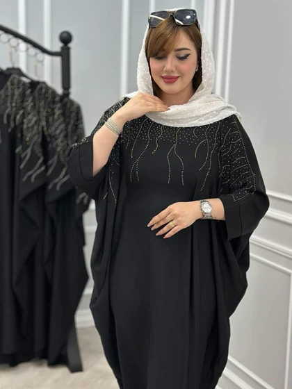 مانتو عبایی نگین آبشاری