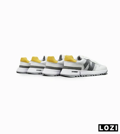 کفش کتانی سفید طوسی زرد NEW BALANCE 1300