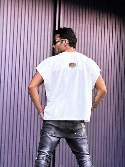 رکابی وست باکسی مراکشی سفید