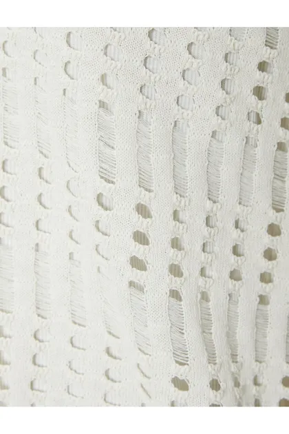 ژاکت روباز با یقه آستین بلند 4SAM70148MK