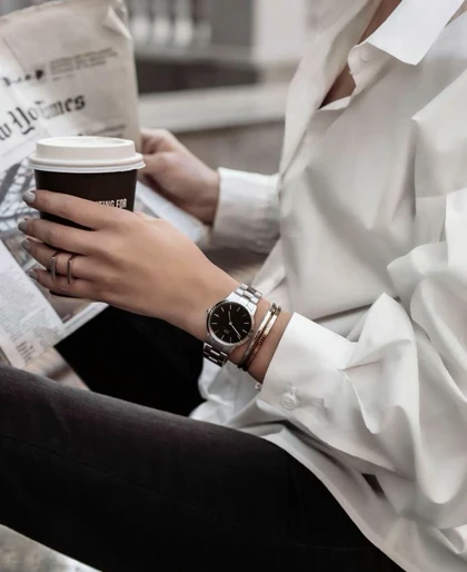 ساعت دنیل ولینگتون یونیتون زنانه نقره ای صفحه مشکی Daniel Wellington Silver