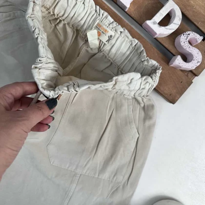 سه تیکه کتان دخترانه مانتو جلیقه با شلوارکارگو