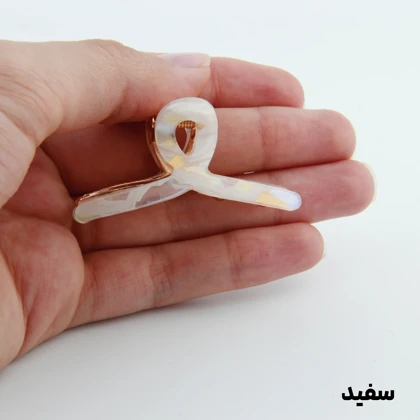 کلیپس دخترانه فلزی مدل پیچی آبرنگی کوچک