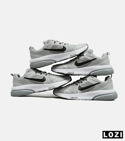 کفش کتانی بزرگ پا طوسی مشکی NIKE zoom