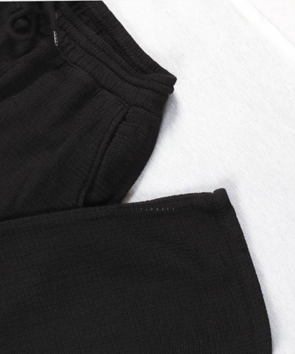 شلوار کنفی بگ و کمر کش مشکی 1060