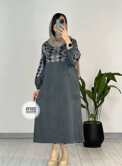 پیراهن مانتویی آتریسا