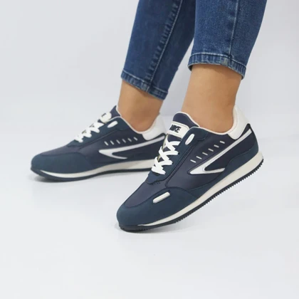 کفش و کتانی زنانه و دخترانه مدل نایک NIKE رنگ سرمه ای کد 41270