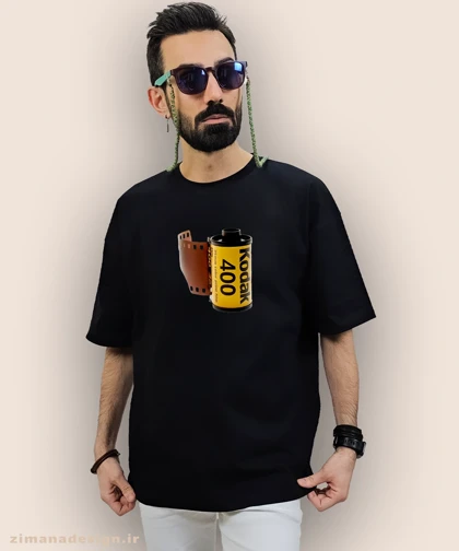 تیشرت لش مردانه و زنانه نوستالژی طرح فیلم نگاتیو
