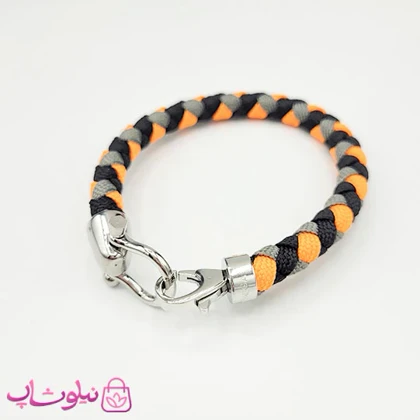 دستبند امگا کنفی مردانه سه رنگ قفل نقره ای کیفیت مستر کد 600