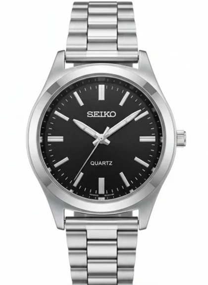 ساعت مردانه برند SEIKO صفحه مشکی ارزان و اقتصادی