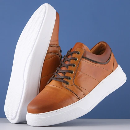 کفش روزمره مردانه چرم یلسان مدل شوان کد 540-GN