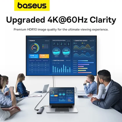 هاب تایپ سی 11 پورت باسئوس Baseus مدل BS-OH147 توان 100 وات