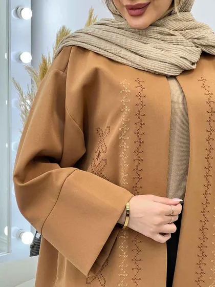 مانتو گلدوزی جلو باز