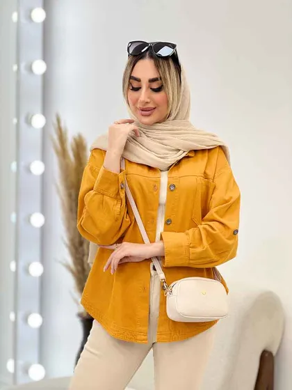 مانتو کتان دو جیب پشت پیله