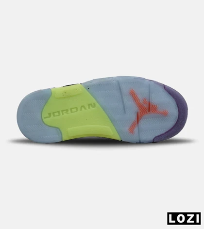 کتانی ساق‌دار مردانه مشکی بنفش Nike air jordan 5 مدل 8293