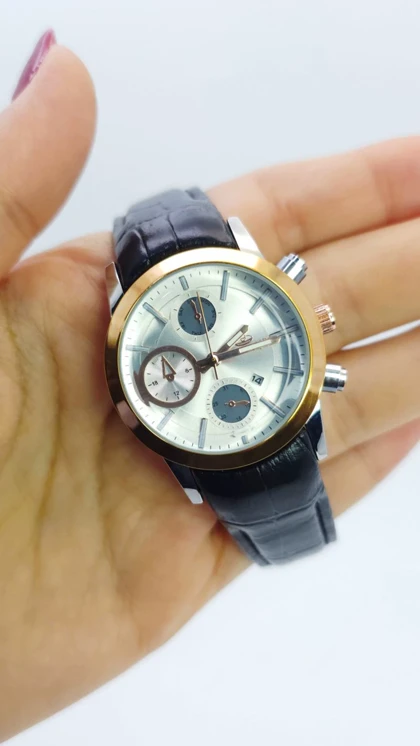 ساعت مچی زنانه الگانس Elegance با بند چرم و سبک 3موتوره