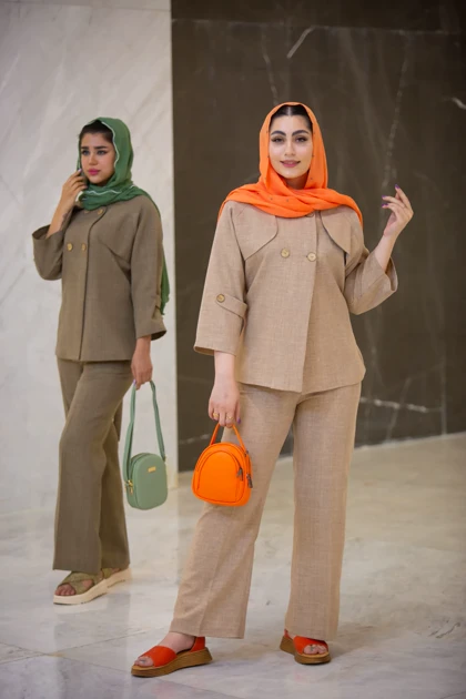 مانتو شلوار اسلپ پالیز