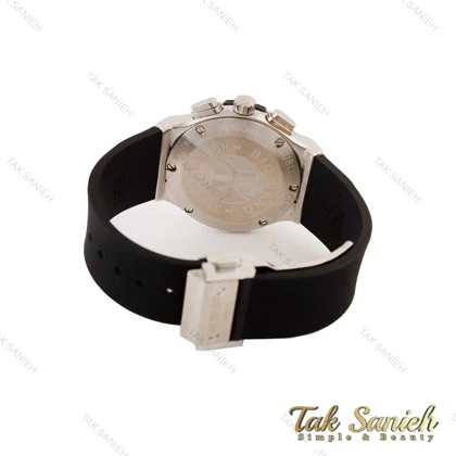 ساعت هابلوت زنانه سه موتوره نقره ای مشکی نگین‌دار Hublot-4466-L
