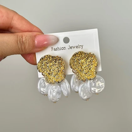 گوشواره آویز مروارید کد 730
