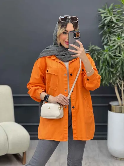 مانتو کتان مداد رنگی