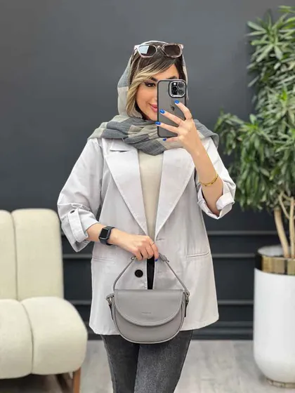 مانتو دو دکمه ثمین