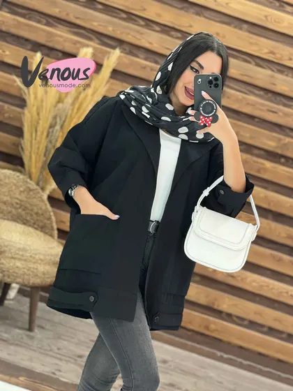 مانتو لینن دوجیب بغل پاگون