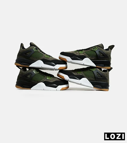 کتانی ساق‌دار بزرگ پا سبز مشکی Nike air jordan 4