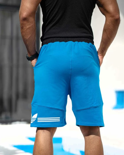 شلوارک بگ ورزشی ADIDAS آبی شالی