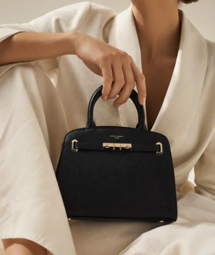کیف دستی زنانه چرم مصنوعی دسته کوتاه دیوید جونز DAVIDJONES