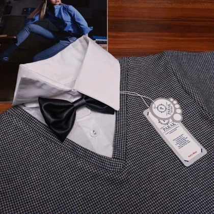 بلوز شلوار بوتکات مجلسی دخترانه پاپیون